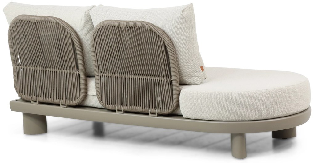 Santika Furniture Santika Guss Open Bank Rechts Organisch Aluminium/rope Grijs
