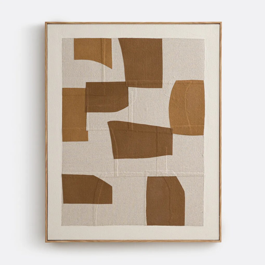 Ingelijst linnen doek, lengte 80 x hoogte 100 cm, SEPYA