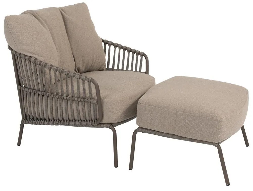 4 Seasons Outdoor Capalbio loungestoel terre  Loungestoel    bruin weerbestendig