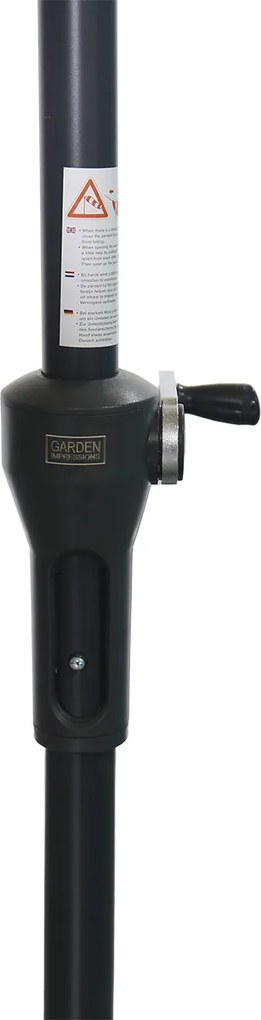 Garden Impressions Lotus stokparasol 250x250 - zwart