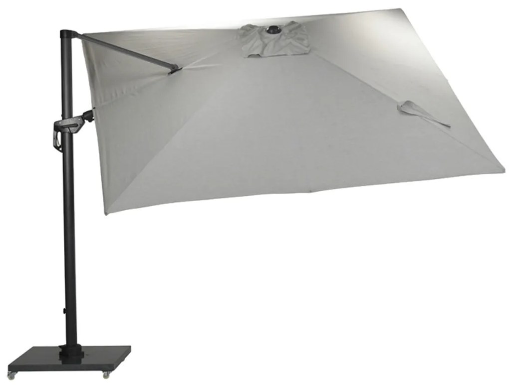 Garden Impressions Zweefparasol Hawaii Deluxe 300x300 - donker grijs - zand