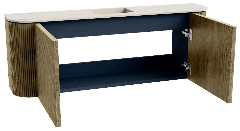 Mondiaz Joya DLux 115cm toiletmeubel ronding links/rechts dusk met wastafel faye midden 1 kraangat meli