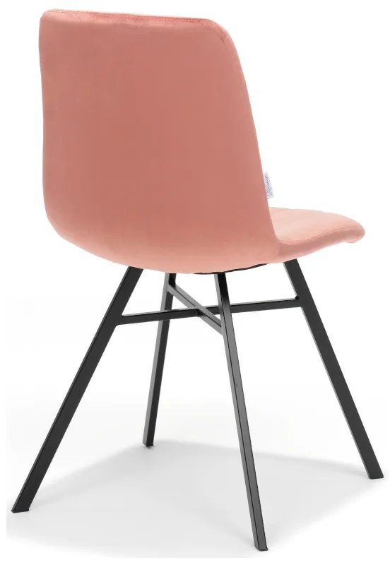 Eetkamerstoel - Dex - stof Velours roze