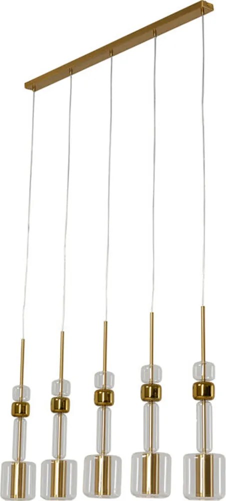 Hanglamp Goud En Glas 103 Cm