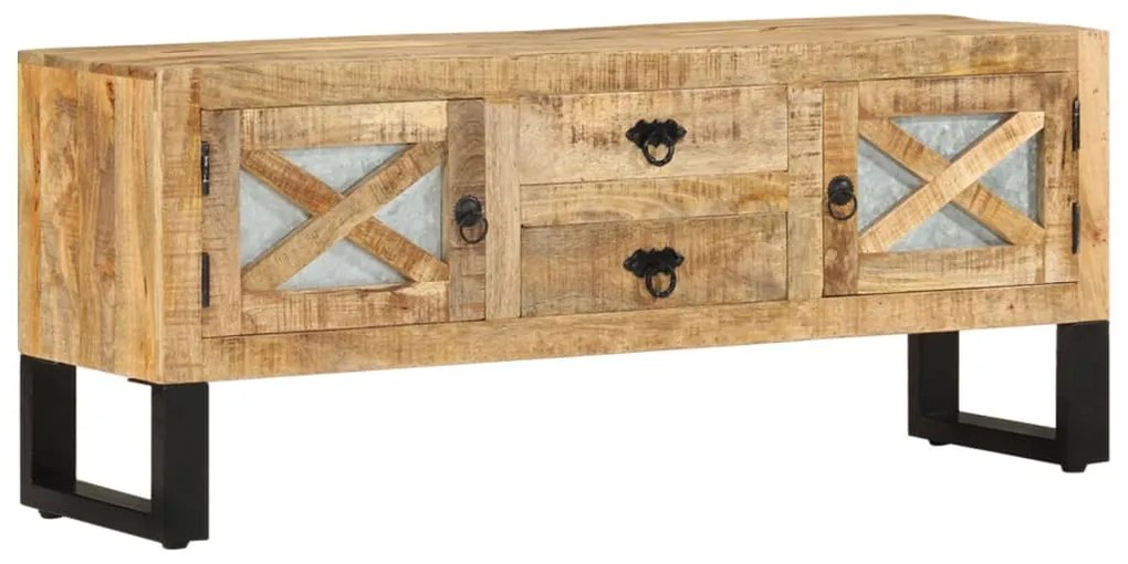 vidaXL Tv-meubel 110x30x45 cm ruw mangohout