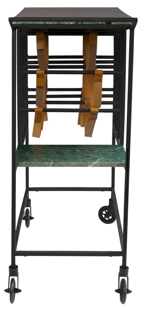 Dutchbone Mil Groen Marmeren Trolley - 65 X 36cm.