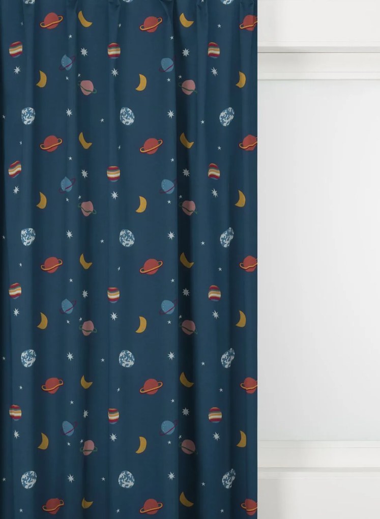 HEMA Gordijnstof Groningen Verduisterend Space (blauw)
