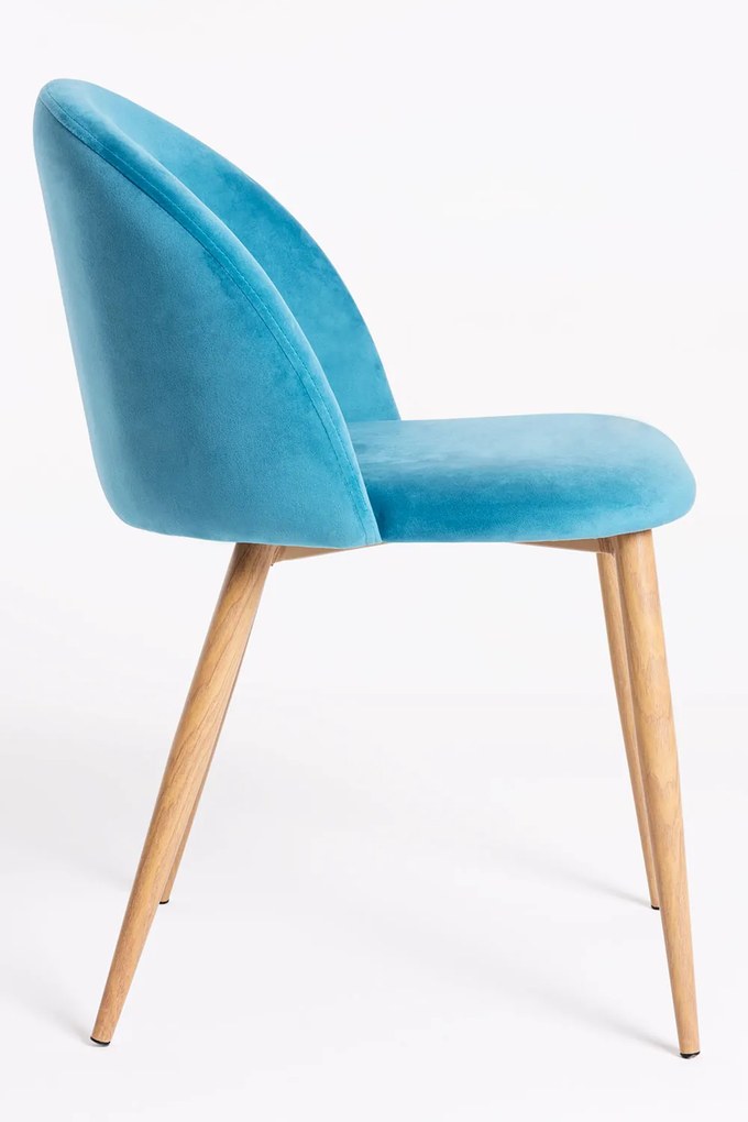 Set 4 fluwelen Vint Stoelen