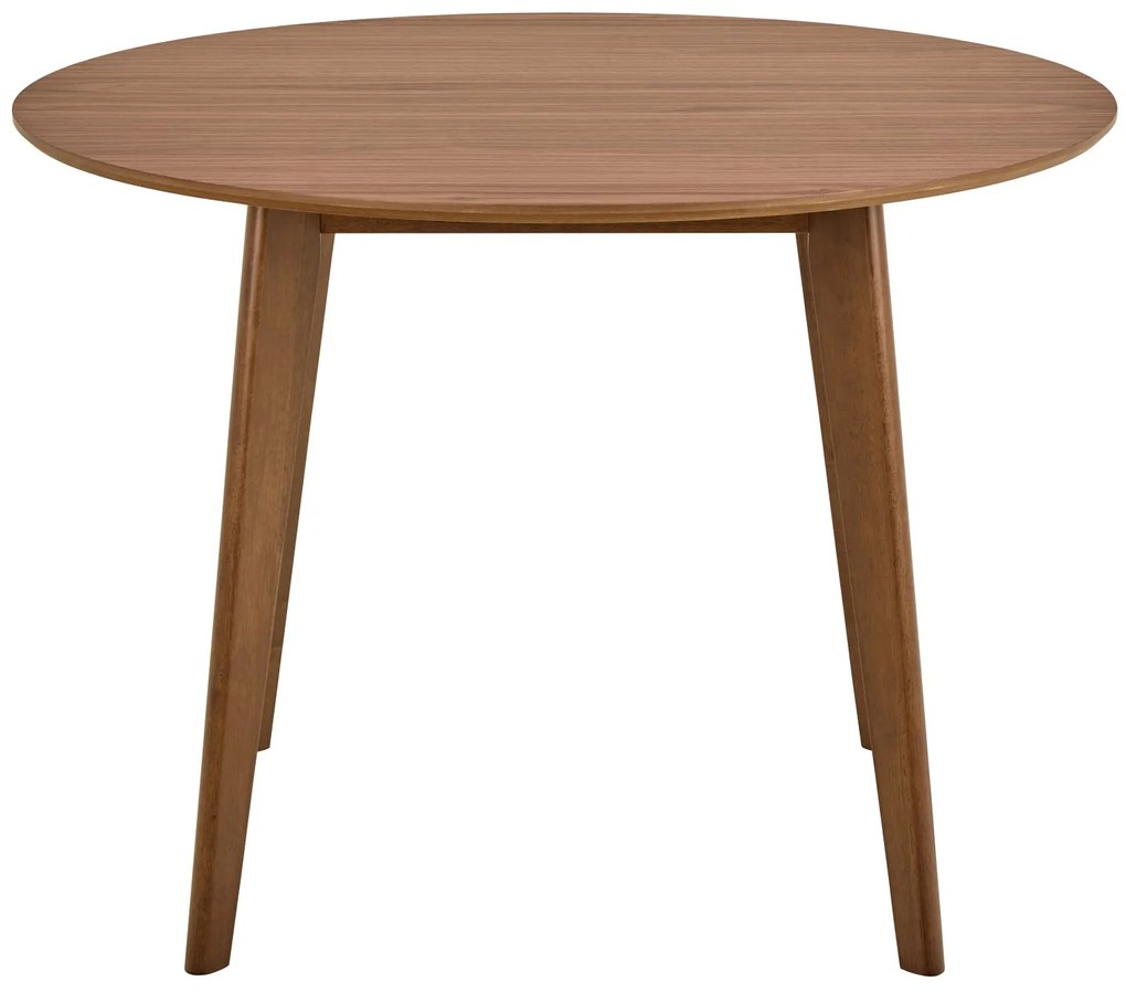 ROXY natuurlijke walnoot - RONDE TAFEL VOOR KEUKEN/EETKAMER RETRO