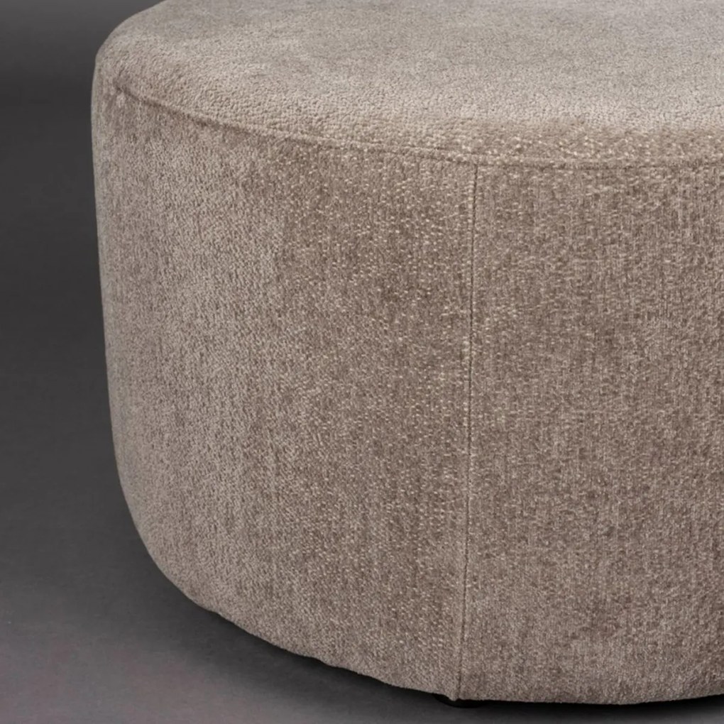 Dutchbone Rocca Cappuccino Ronde Hocker Cappuccino