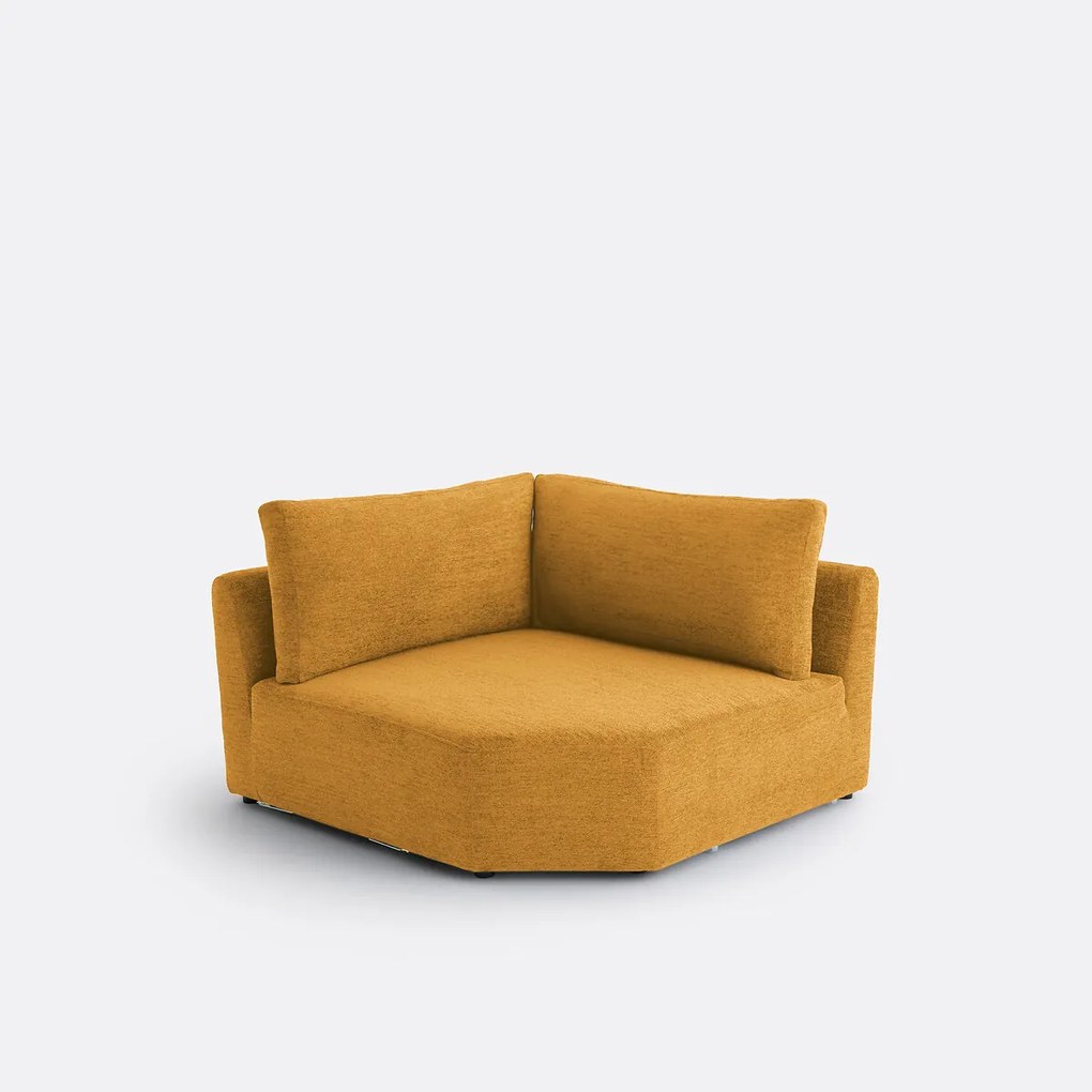 Omkeerbare hoekmodule, gemêleerde chenille, Monica