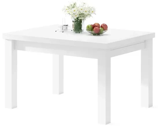 ROYAL wit, eettafel, uitschuifbaar
