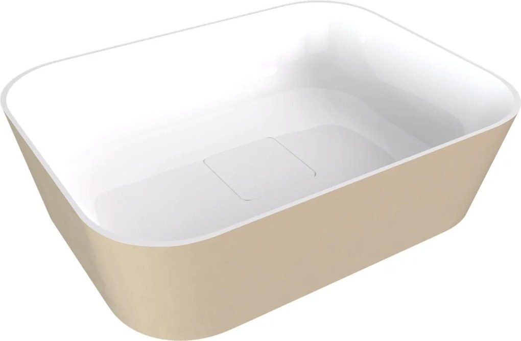 Polysan Banera waskom vierkant 50x36cm wit/beige mat