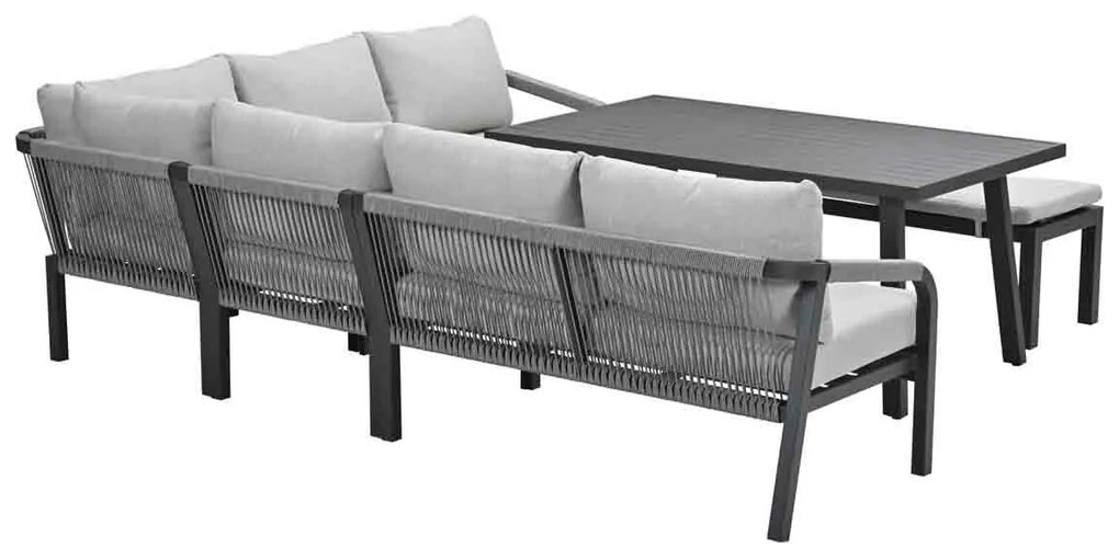 Garden Impressions Tarera lounge dining set 6-delig - donker grijs