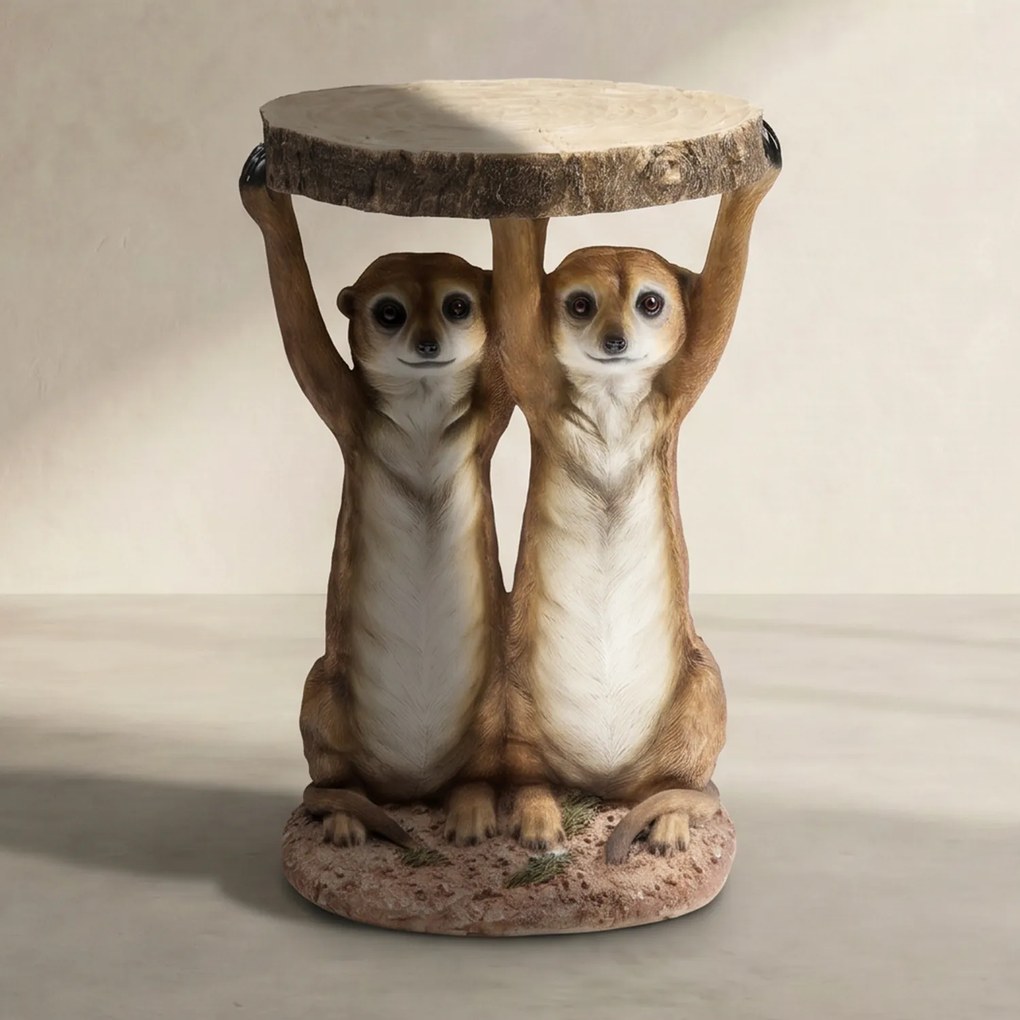 Kare Design Animal Bijzettafeltje Stokstaartjes - 35 X 33cm.
