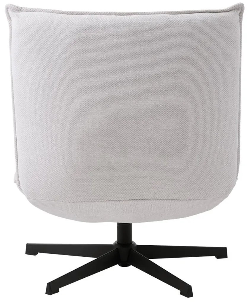 Draaibare Fauteuil Witte Stof Chenille