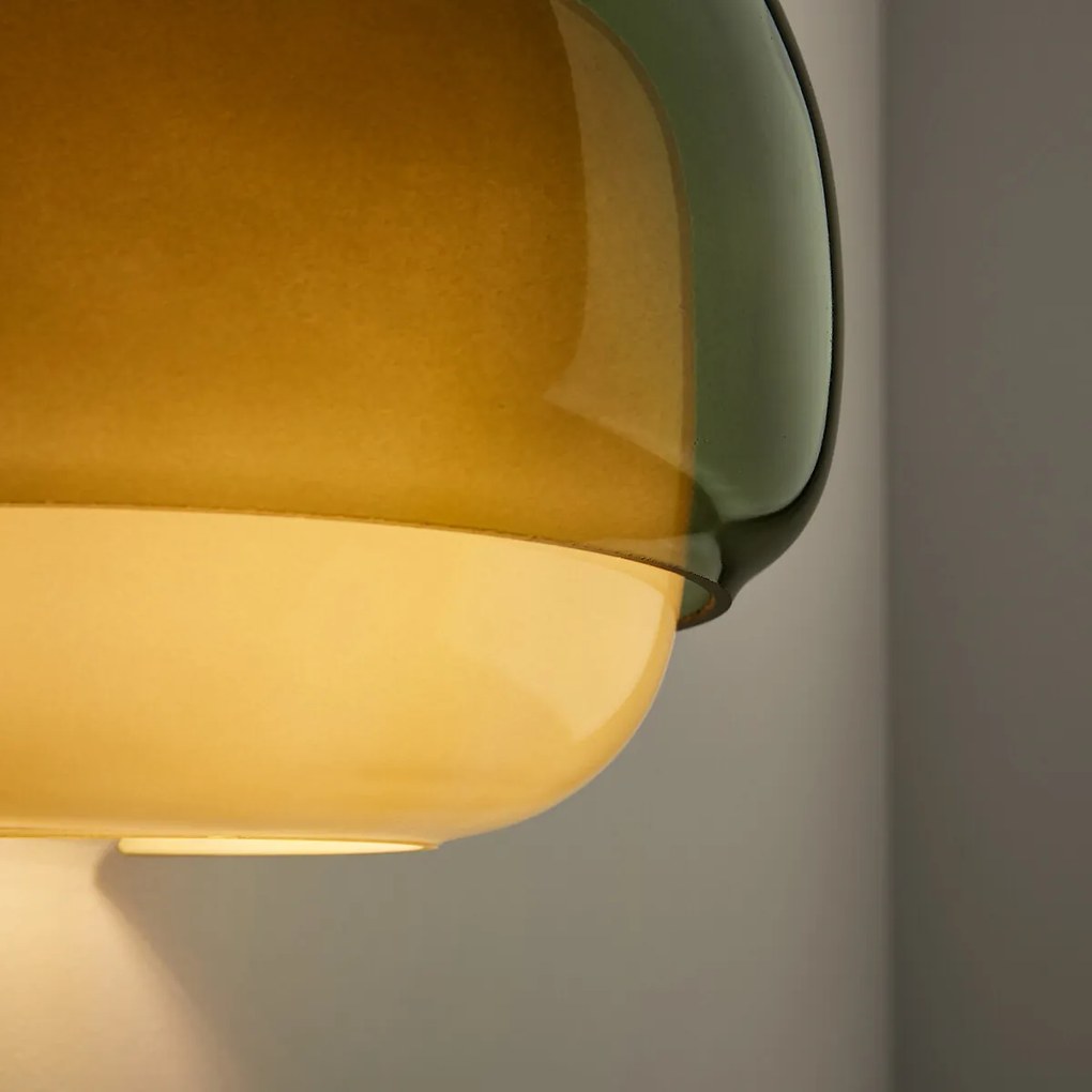 Wandlamp in gekleurd glas, Kinoko