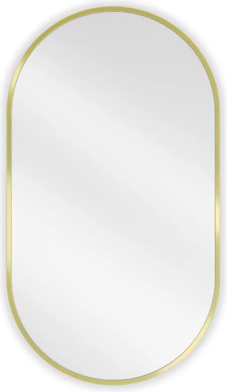 Mexen Loft ovale badkamerspiegel 80 x 45 cm, gouden frame - 9851-080-045-000-50
