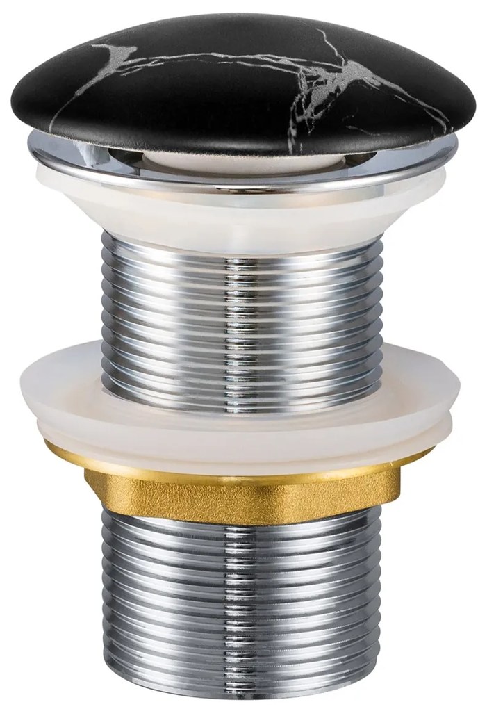 Comad afvoerplug met clicksysteem zwart marmer