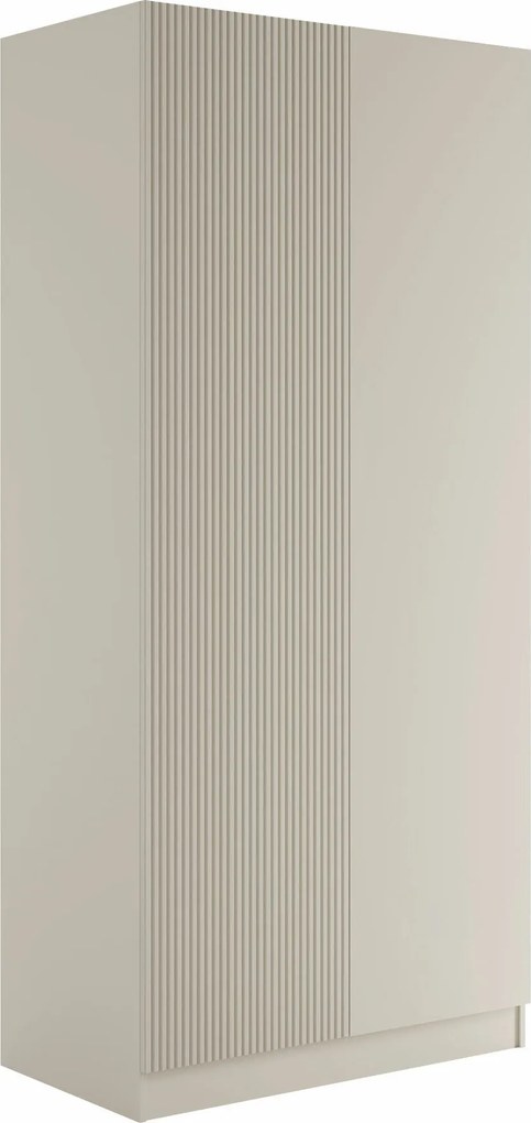 Kledingkast Lunole 113, Kasjmier, 220x103x55cm, 74 kg, Kledingkast deuren: Met scharnieren