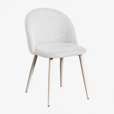 Set Van 2 Kana Deluxe Eetkamerstoelen Beige – Crème & Stof Gebroken Wit - Sklum