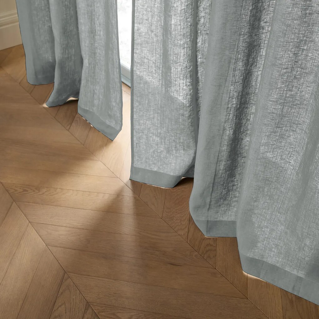 Gordijn van gewassen Linnen met ruflette-afwerking, Private