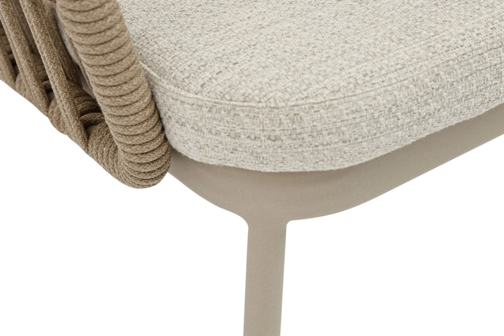 Tuinset Ronde Tuintafel 6 personen 158 cm Rope Zand/Beige Coco Elara/Trino