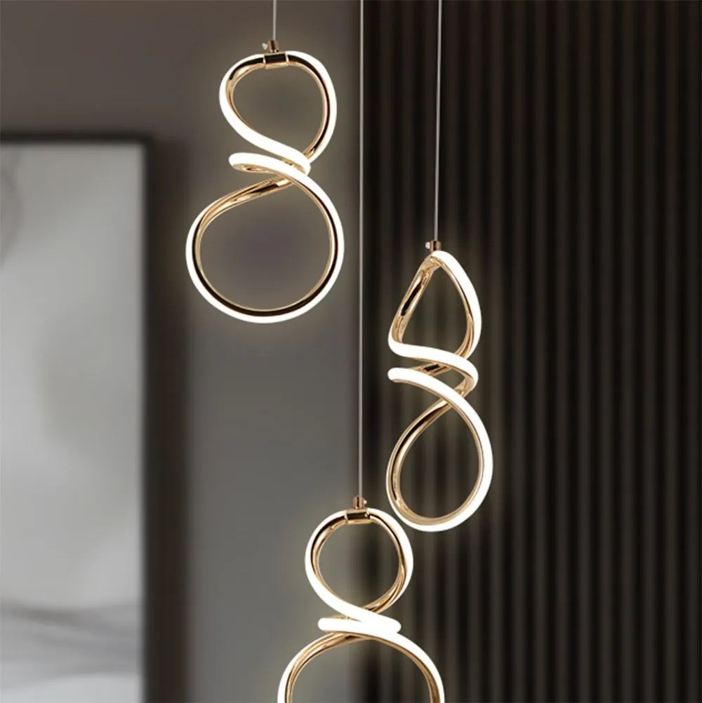 LED hanglamp G073-3CPR Gold