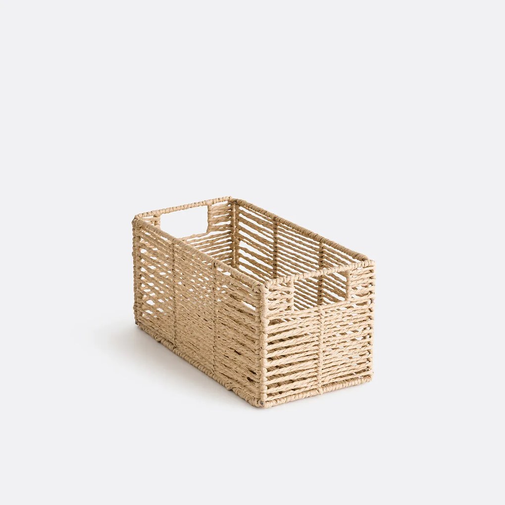 Plooibare mand in geweven papier, Lahjar