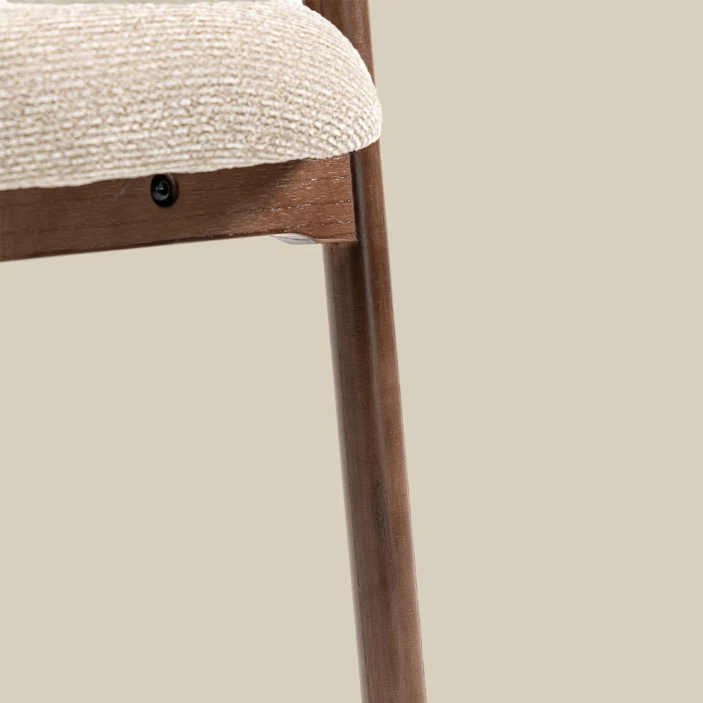 Walnoot Eetkamerstoel Ronde Rugleuning