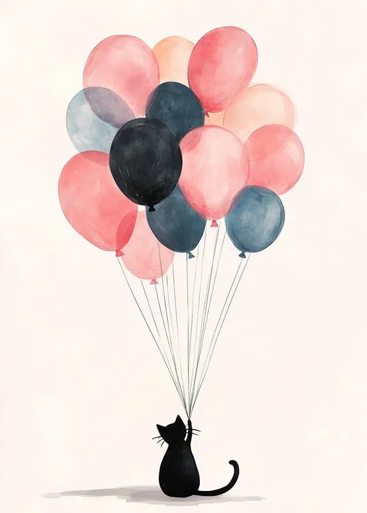 Ilustratie The Cat and the Balloons, Andreas Magnusson