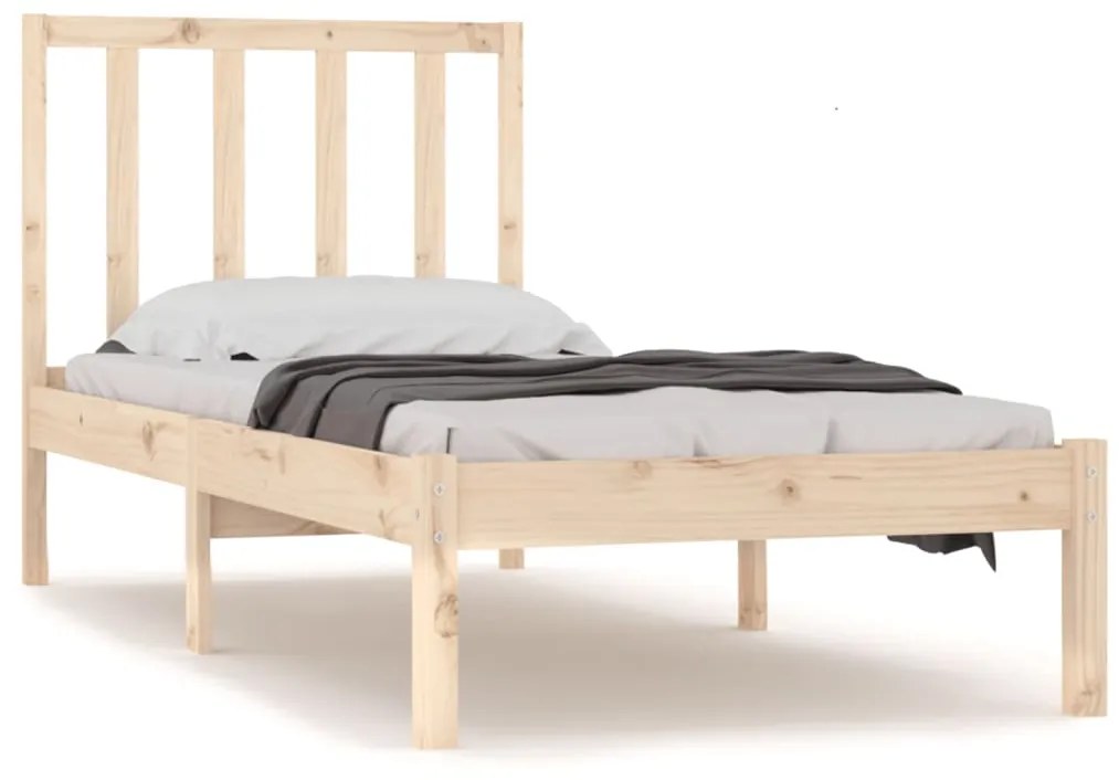 vidaXL Bedframe massief grenenhout 75x190 cm 2FT6 Small Single