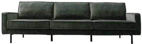 4uDesigned | Sofa Apache 4-zits breedte 275 cm x diepte 89 cm x hoogte 86 cm grijsgroen hoekbanken velvet, metaal meubels banken