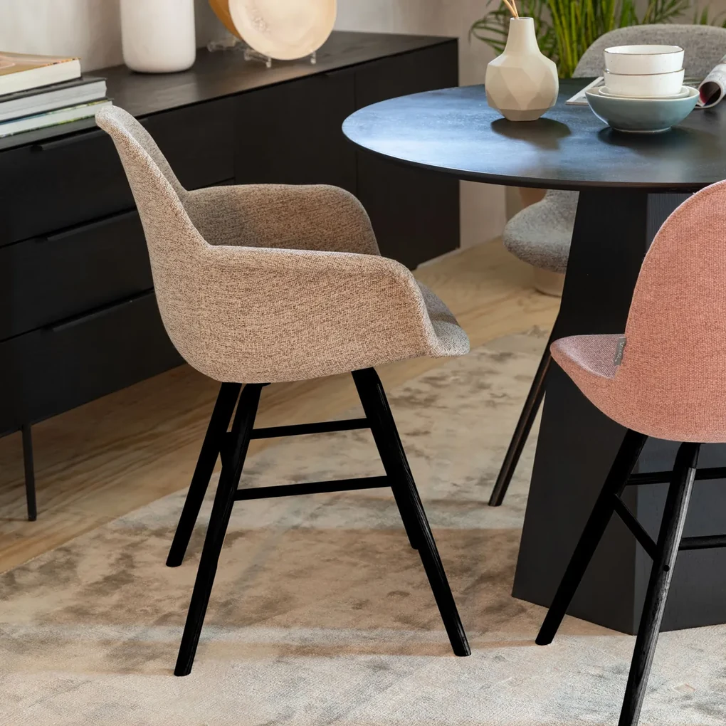 Zuiver Albert Kuip Soft Gestoffeerde Kuipstoel Met Arm Beige