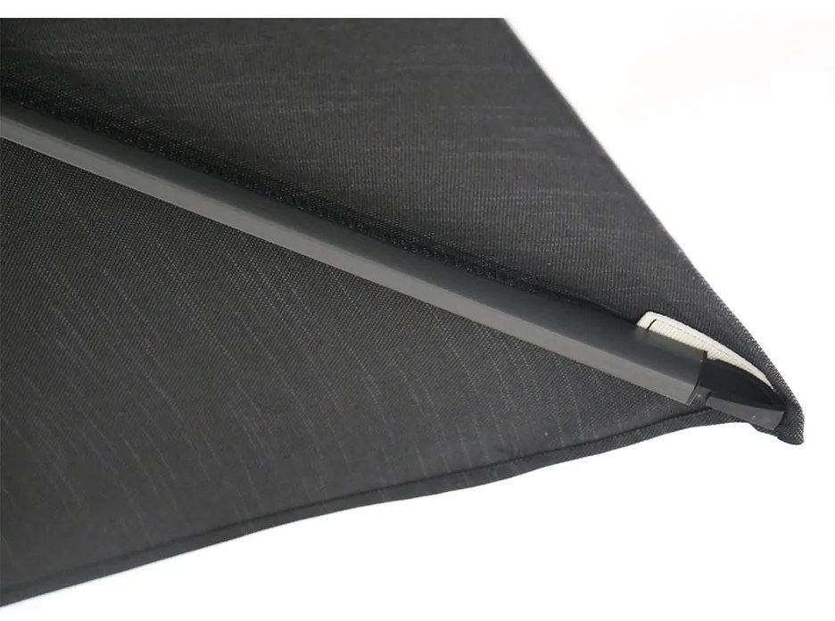 Garden Impressions Hawaii Big Pole II zweefparasol 350x350 cm - royal black