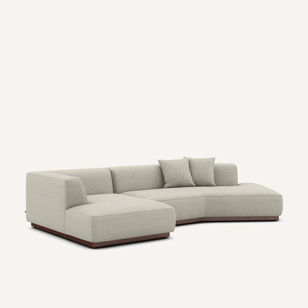 Bank met open linkerhoek in tweed, JACOPO