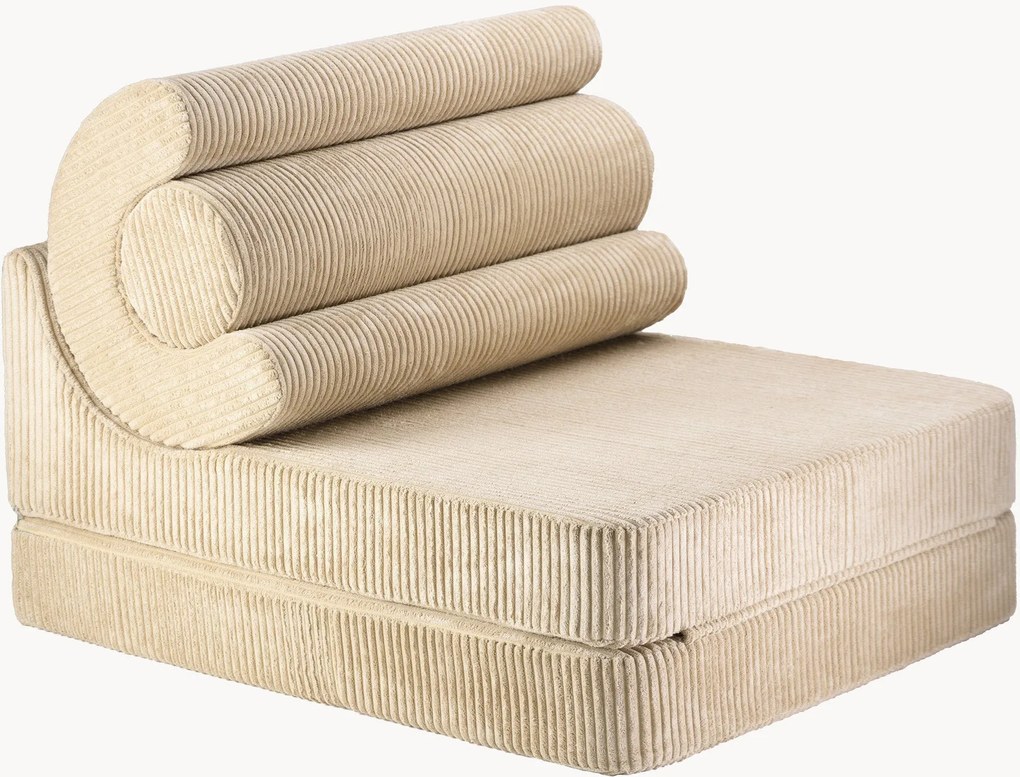 Handgemaakte vouwstoel Flipster van corduroy