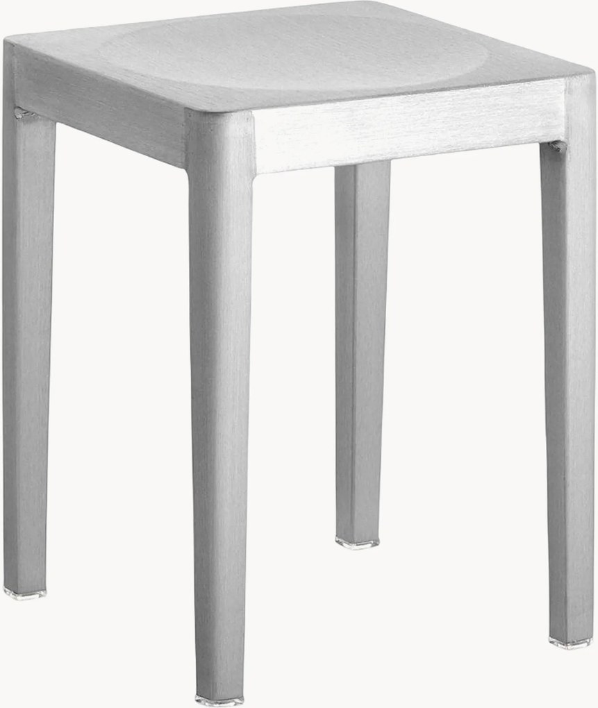Handgemaakte metalen kruk Emeco