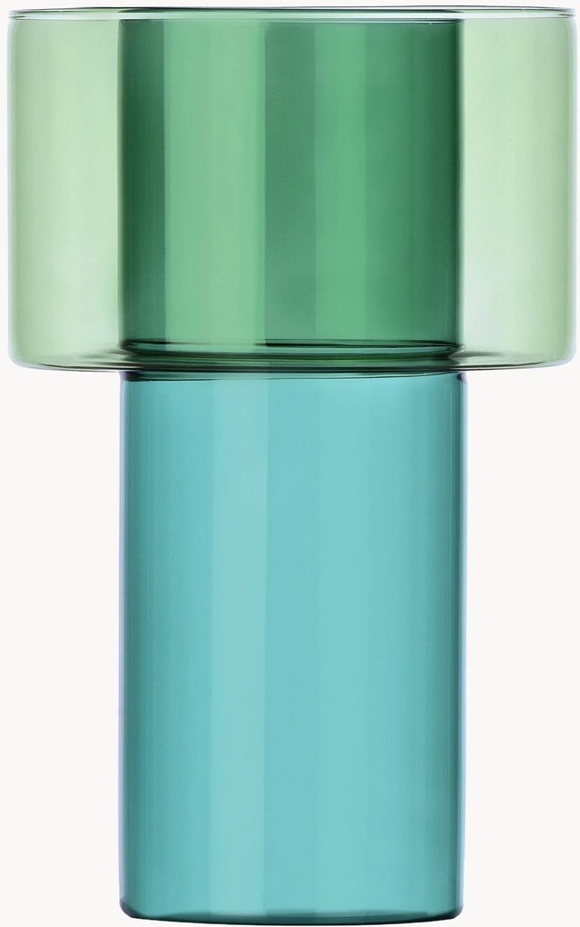 Handgemaakte glazen vaas Boreale, H 21 cm