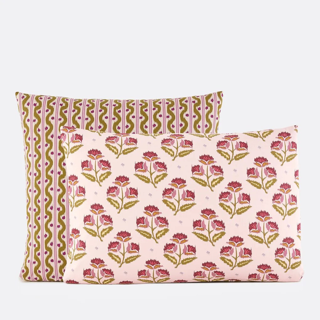 Kussensloop in gewassen katoen, bloemenprint, ANTES