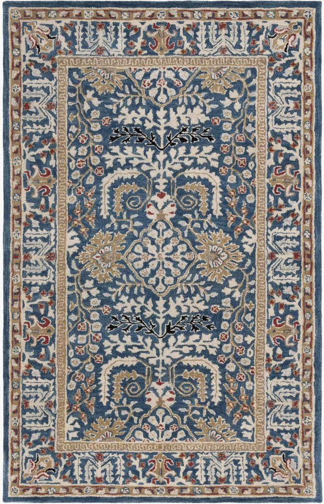 Handgetuft laagpolig wollen vloerkleed Antiquity