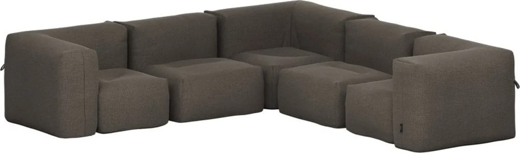 Soft Zitzak Outdoor 5 Seater Hoekbank - Kirra Noir