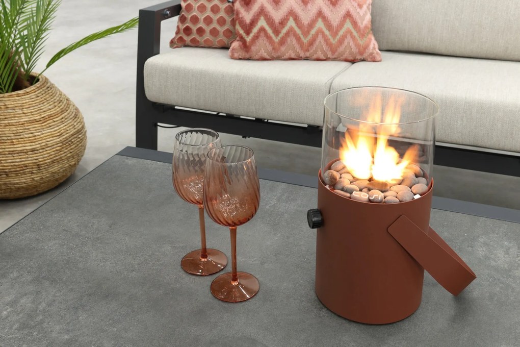 Lagos/Atlanta stoelen & 3-zitsbank loungeset 5-delig verstelbaar - Antraciet