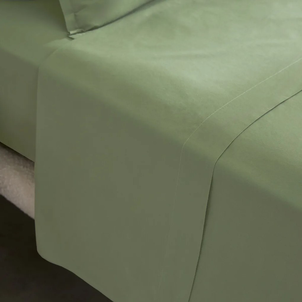 Plat laken van gewassen katoenperkal, 120 draden/cm², Sabbal