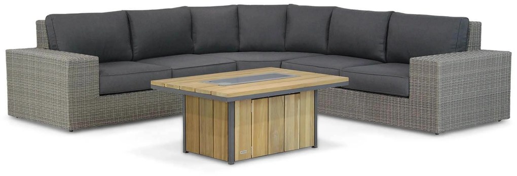 Hoek loungeset 5 personen Wicker Grijs  Garden Collections Oxford/Seaside