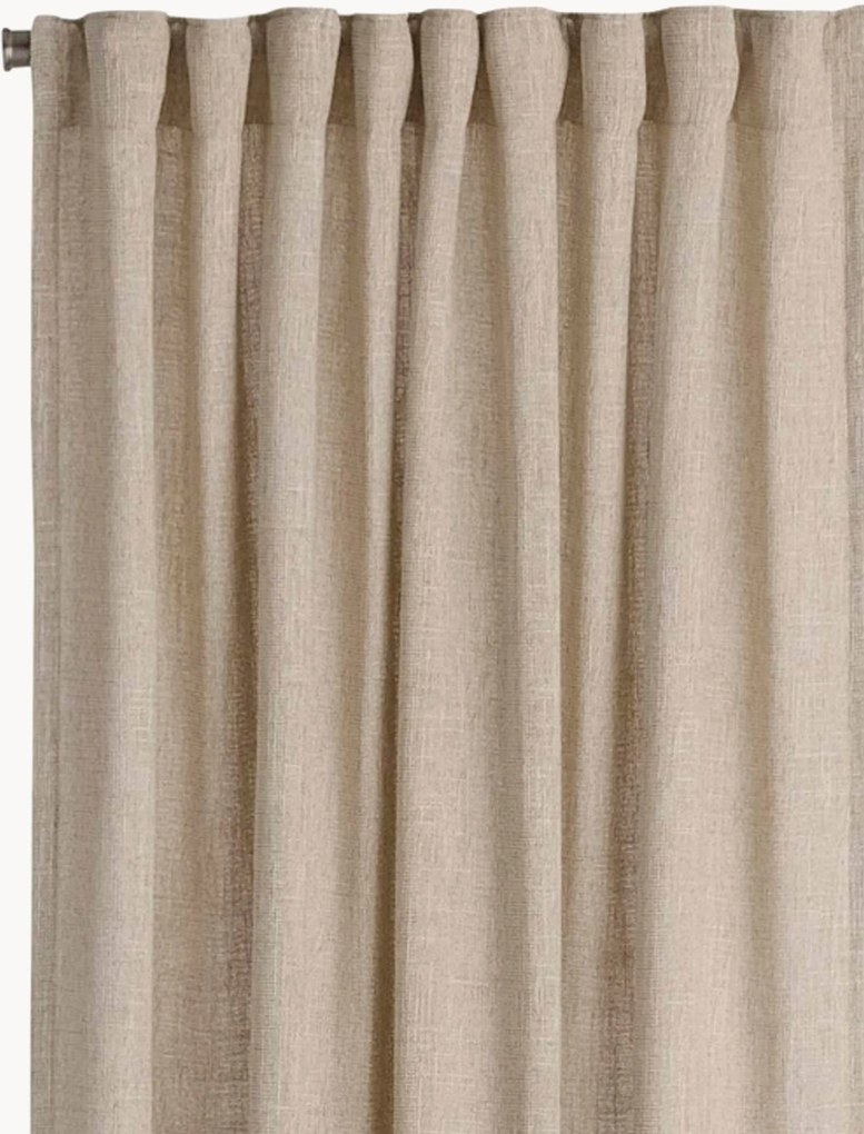 Lichtdoorlatende multibandgordijnen Olinda, B 140 cm, 2-delig