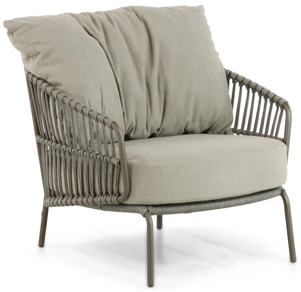 4 Seasons Outdoor Capalbio Lounge Tuinstoel Aluminium/rope Taupe