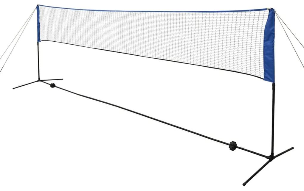 vidaXL Badminton net met shuttles 500x155 cm