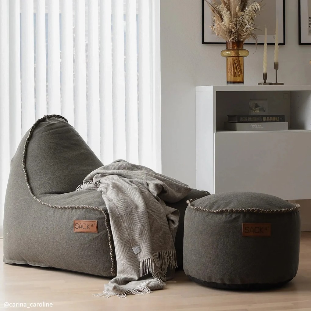 Cobana Lounge Stoel & Pouf Outdoor - Grijs