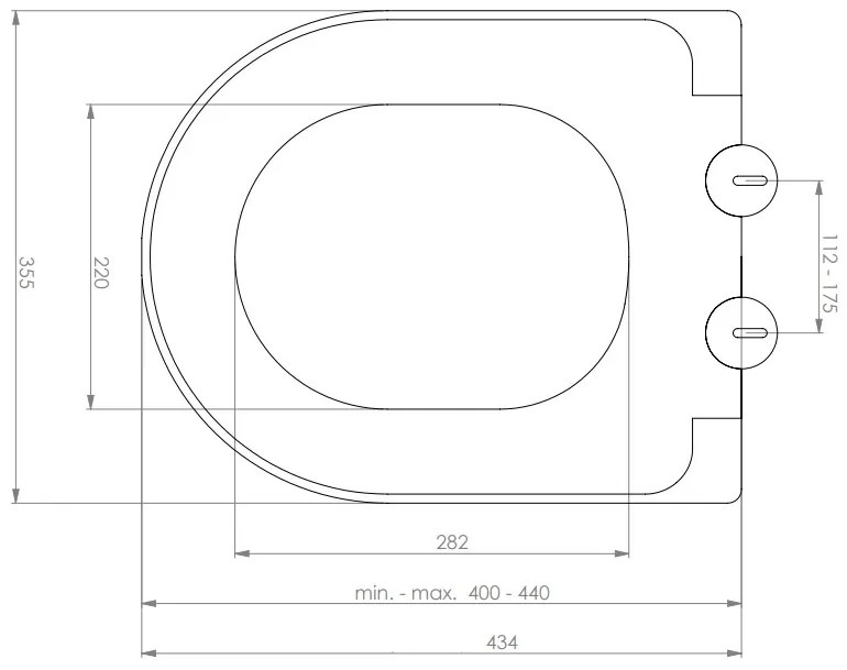 Mueller Filo randloos toilet met softclose zitting mat grijs